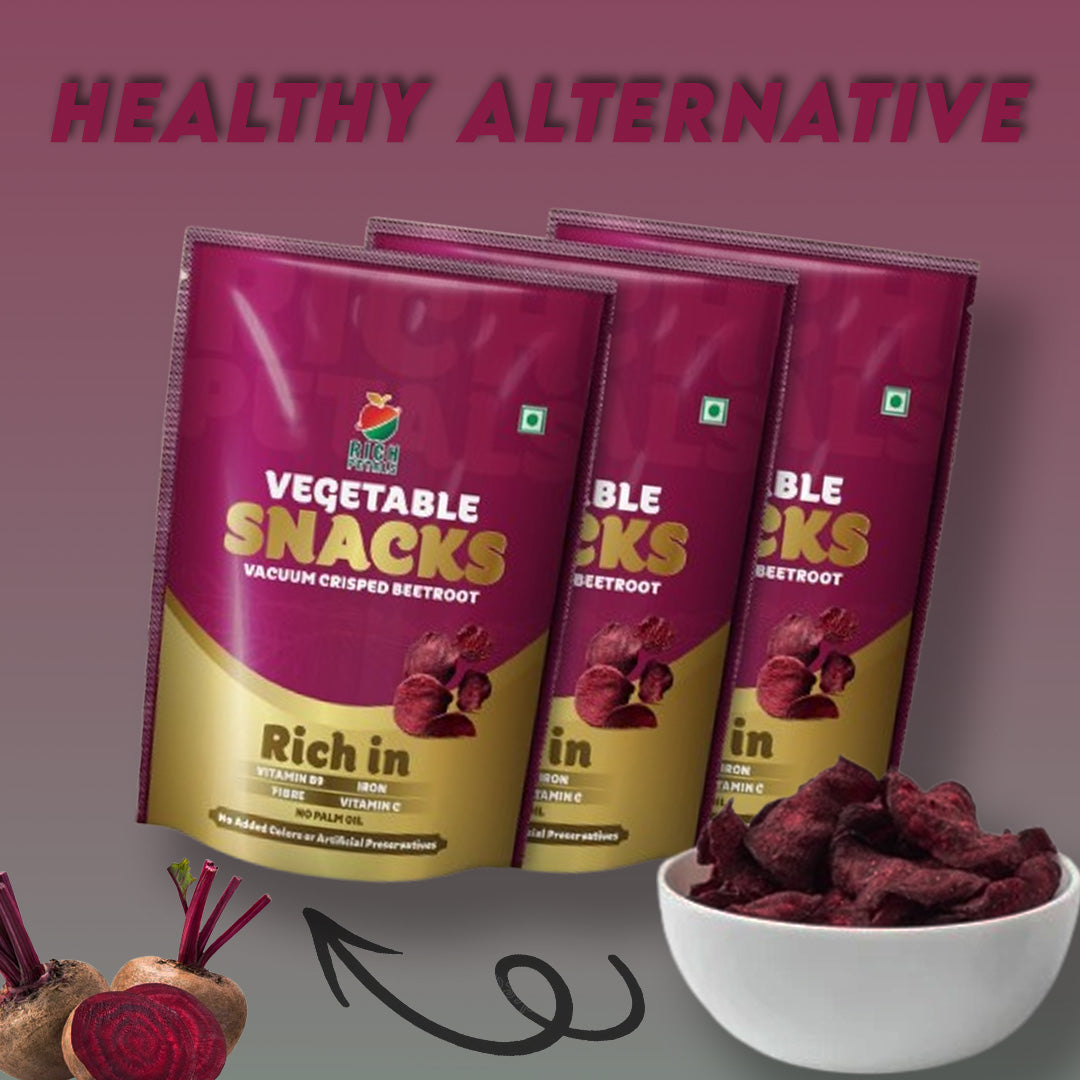 Vacuum Crisped Beetroot Snacks