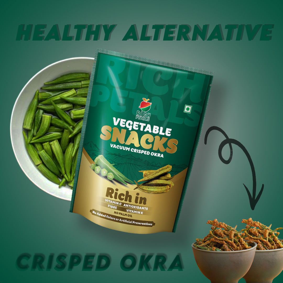 Vacuum Crisped Okra Snacks