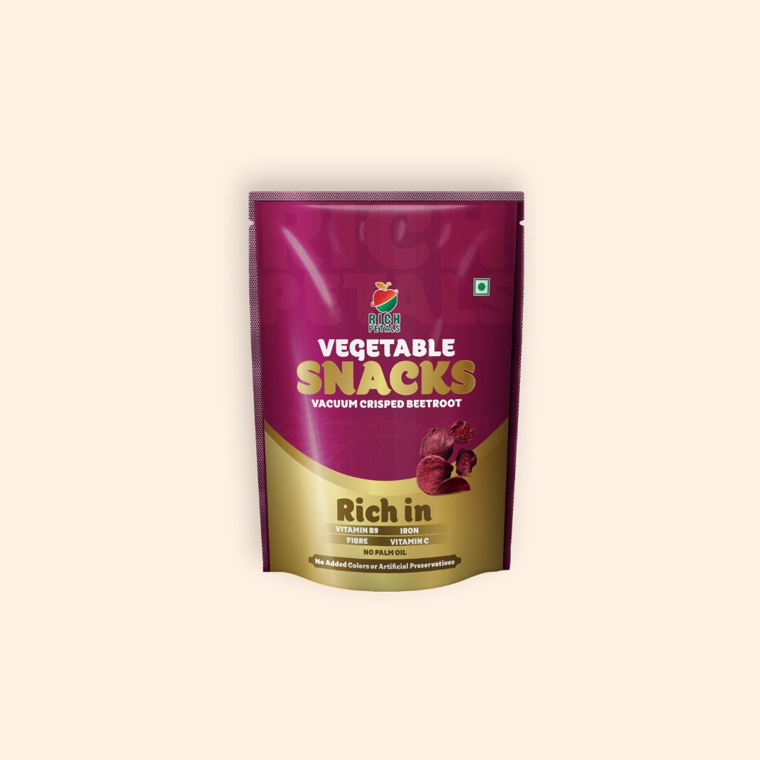Vacuum Crisped Beetroot Snacks
