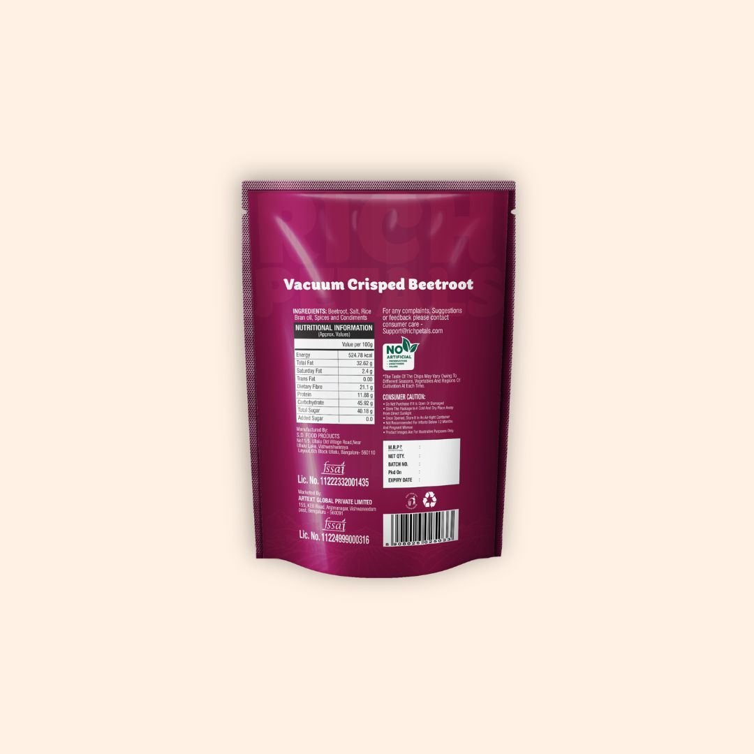 Vacuum Crisped Beetroot Snacks