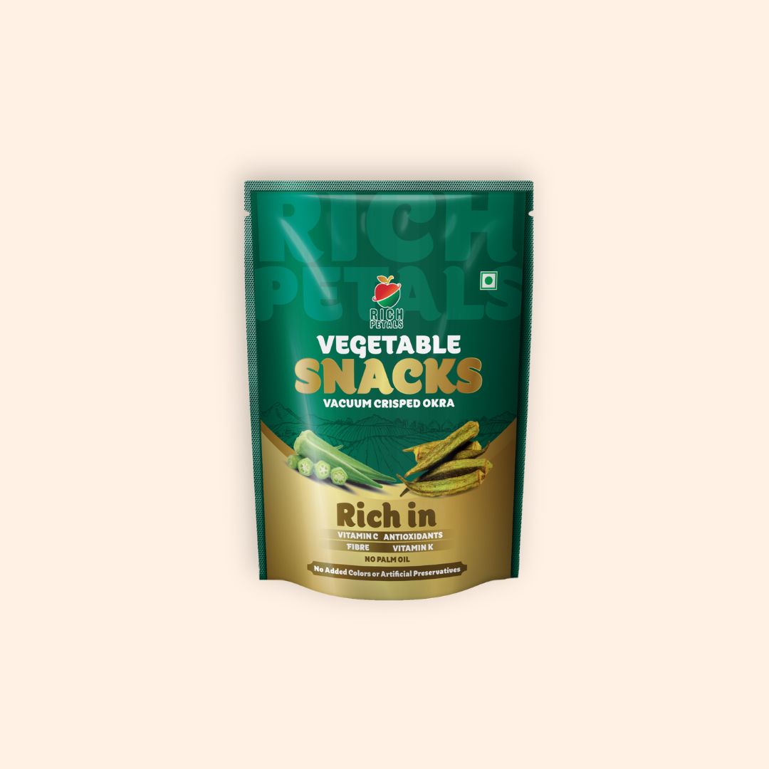 Vacuum Crisped Okra Snacks