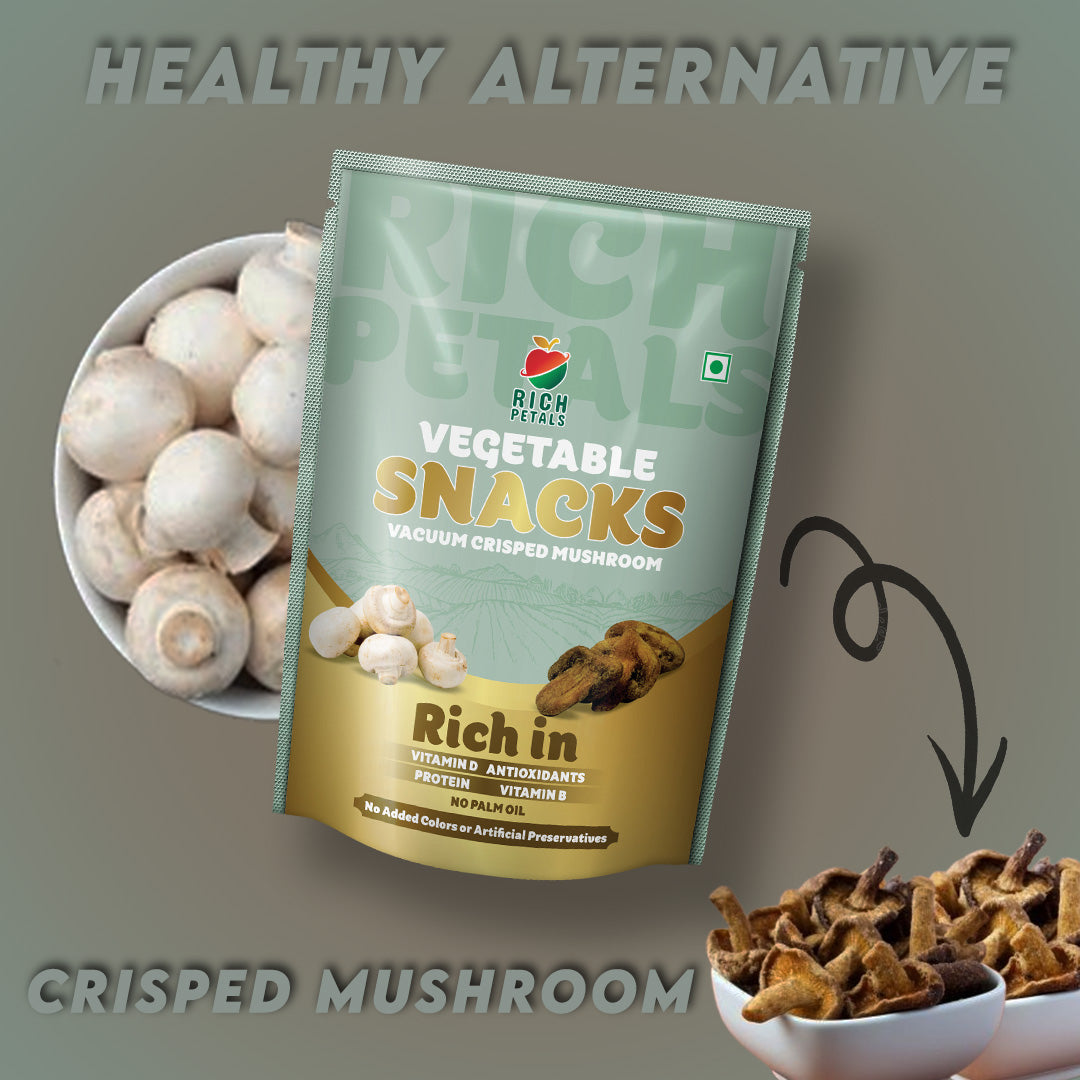 Vacuum Crisped Mushroom Snacks