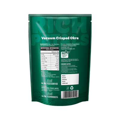 Vacuum Crisped Okra Snacks