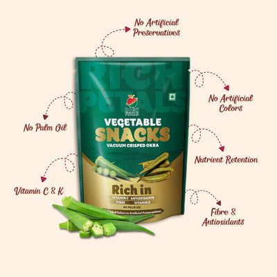 Vacuum Crisped Okra Snacks